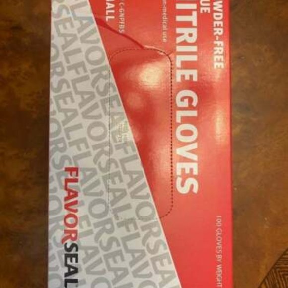 100 PCS NITRILE BLUE GLOVES-SIZE SMALL-POWDER FREE-LATEX FREE-FAST SHIPPING - Picture 2 of 3